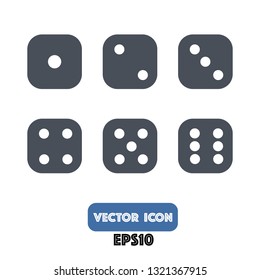 dice icon, dice vector eps10