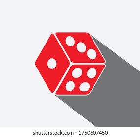 Dice icon vector flat style trendy
