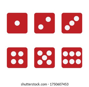 Dice icon vector flat style trendy