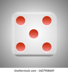 dice Icon vector. gambling symbol isolated for button design.