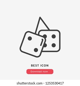 dice icon vector. Dice game symbol. Risk element.