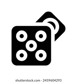 dice icon. vector glyph icon for your website, mobile, presentation, and logo design.