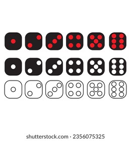 dice icon vector graphic illustration