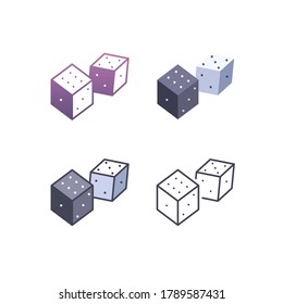 dice icon, vector and illustration