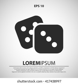 dice icon. dice vector illustration