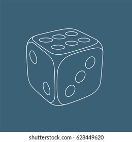 Dice icon, vector illustration design. Sport objects collection.
