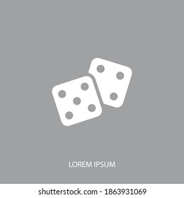 dice icon. Vector illustration EPS 10.