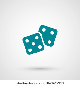 dice icon. Vector illustration EPS 10.