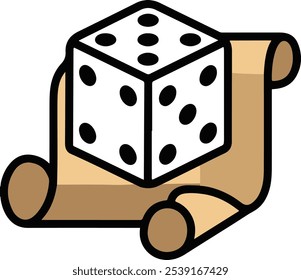 Dice icon vector illustration isolated on white background