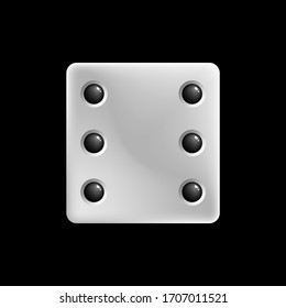 The dice icon vector illustration. Dice for table games, 