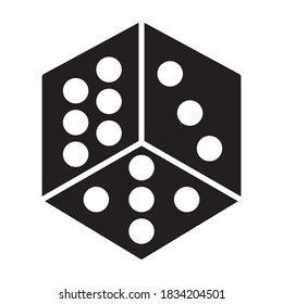 Vektorgrafik von Dice Icon im trendigen Flachdesign-Stil