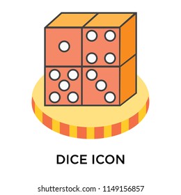 Dice icon vector isolated on white background for your web and mobile app design, Dice logo concept