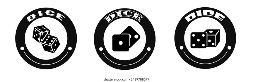 Dice icon vector. Logo design for business. Stock vector.