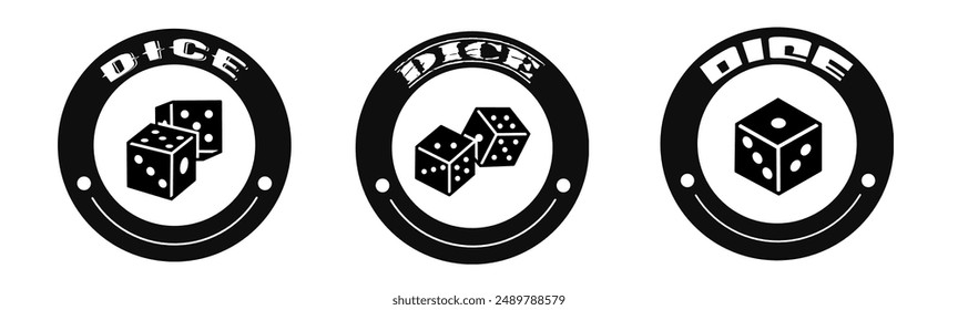 Dice icon vector. Logo design for business. Stock vector.