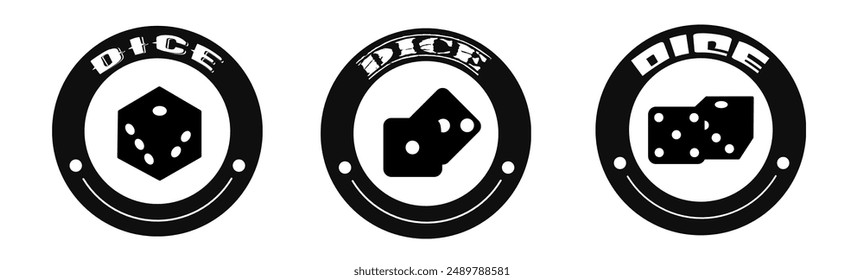 Dice icon vector. Logo design for business. Stock vector.