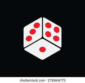 Dice icon vector logo illustration