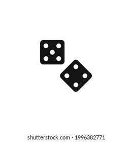 dice icon vector on a white background
