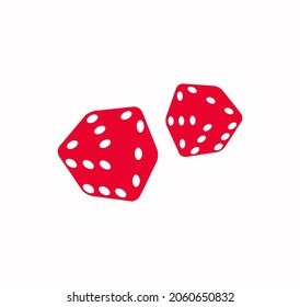 Dice icon vector on a white background