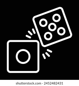 dice icon vector outline design