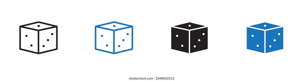 Dice icon Vector set outline