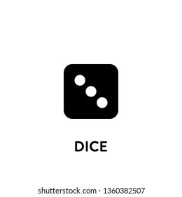 dice icon vector. dice sign on white background. dice icon for web and app