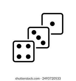 Dice icon vector stock illustration
