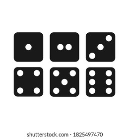 dice icon vector symbol of cassino