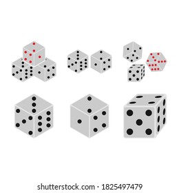 dice icon vector symbol of cassino