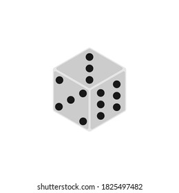 dice icon vector symbol of cassino