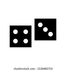 Dice Icon Vector Symbol Design Illustration