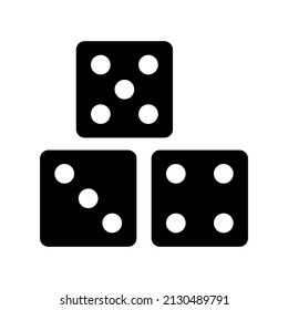 Dice Icon Vector Symbol Design Illustration