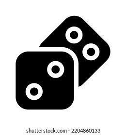 Dice Icon Vector Symbol Design Illustration