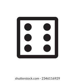 dice icon vector template illustration logo design