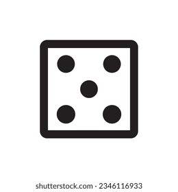 dice icon vector template illustration logo design