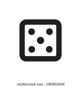dice icon vector template trendy