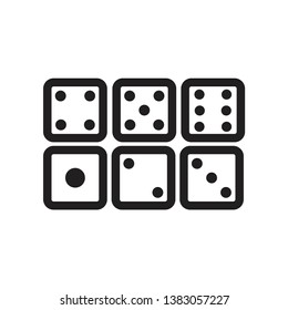 dice icon vector template trendy