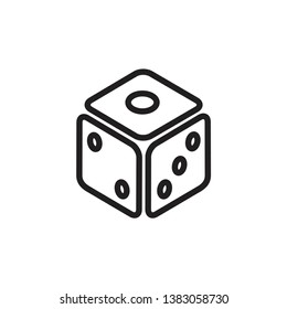 dice icon vector template trendy