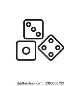 dice icon vector template trendy