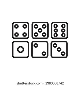 dice icon vector template trendy