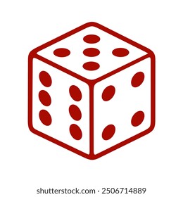dice icon vector with trendy design