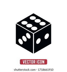 Dice icon vector.Game dices icon