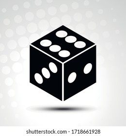 Dice icon vector.Game dices icon
