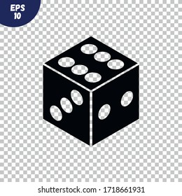 Dice icon vector.Game dices icon
