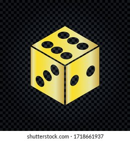 Dice icon vector.Game dices icon