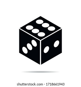 Dice icon vector.Game dices icon