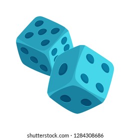Dice icon.Cartoon illustration.