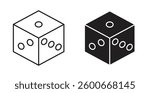 Dice icons graphics set vectors