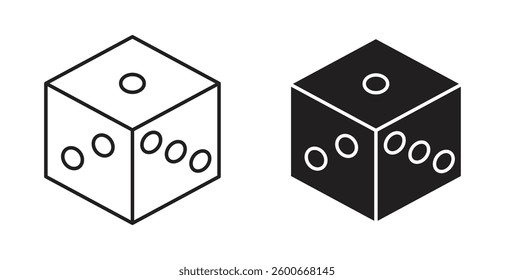 Dice icons graphics set vectors