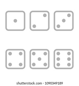 Dice icons set