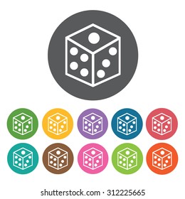 Dice icons set. Vector Illustration eps10 
